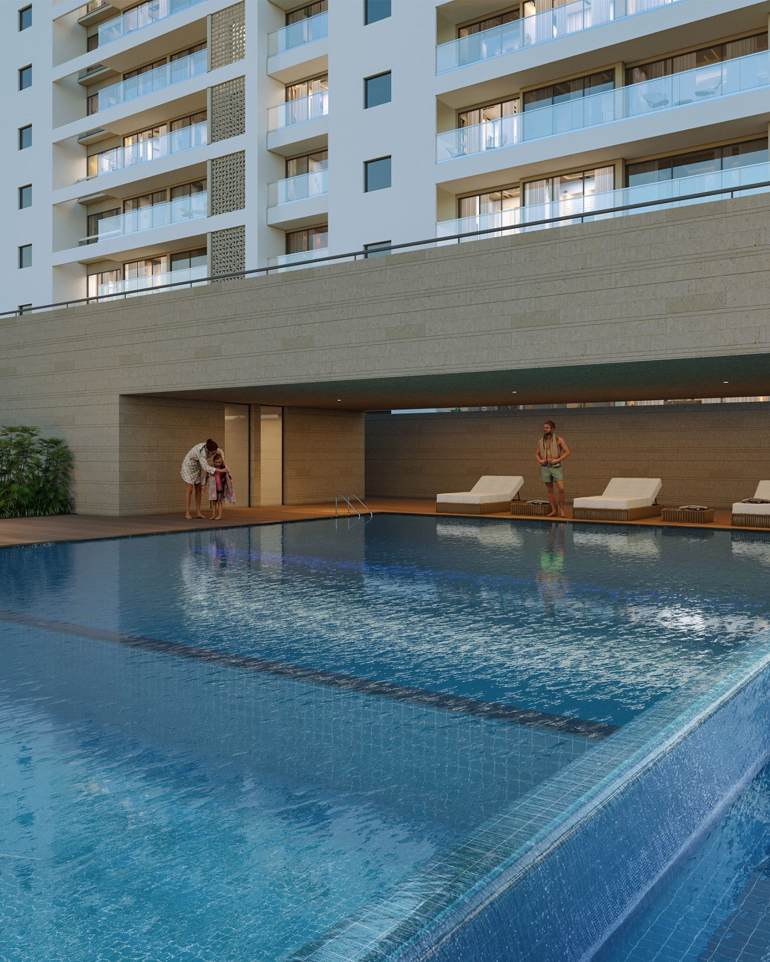 Swimming pool deck